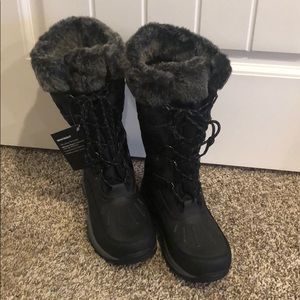 Winter Boots with Faux Fur Top